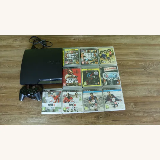 PlayStation 3 + controller + 10 spellen